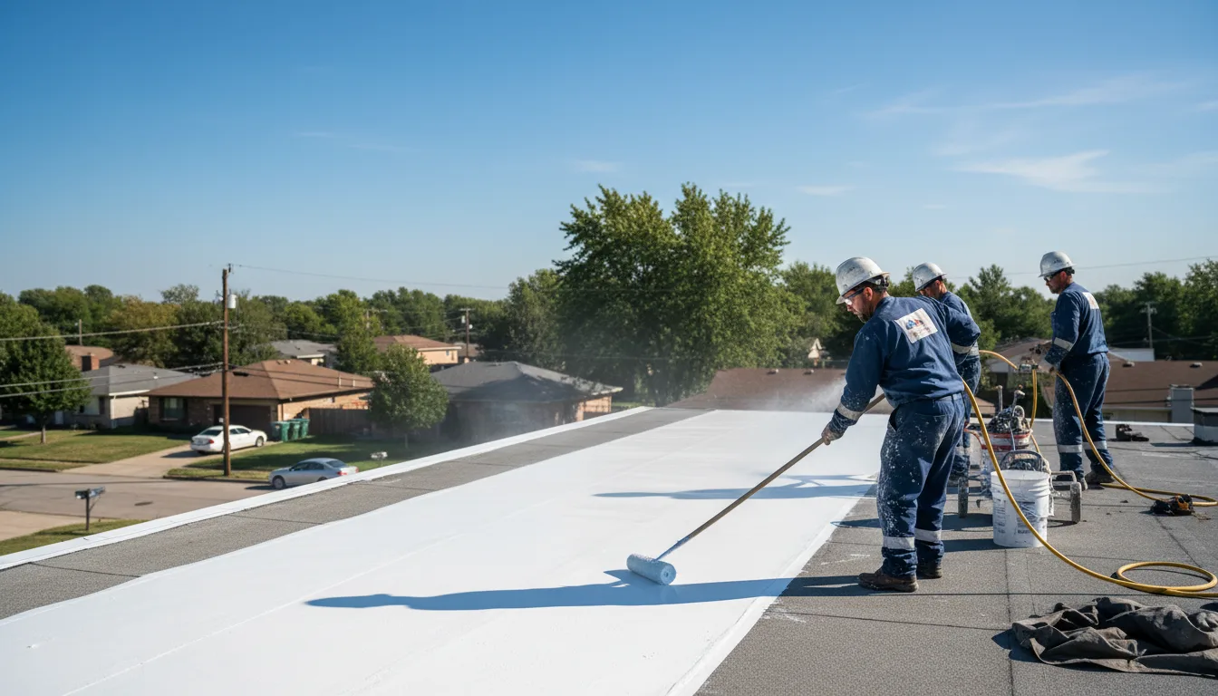 Commercial roof coating in Sharon Center, OH near me